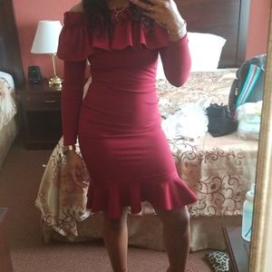 Off shoulder Ruffle Dress